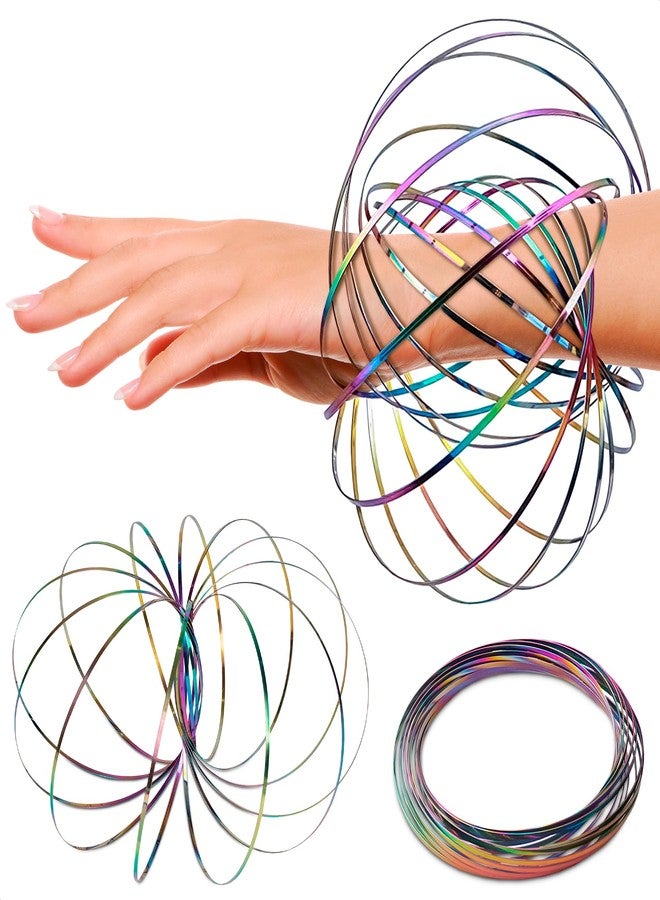 Kotko Flow Ring Spinner Arm Tool - 5.1" Durable Corrosion-Resistant Stainless Steel Geometric Sensory Fidget Arm Spinner - Smooth, Foldable, Stretchable Magic Flow Bracelet for Relaxation, Tricks & Play - Image 1